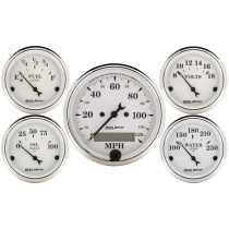 Mätarkit 5st 86mm & 52mm (Elektrisk) OLD TYME WHITE
